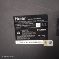 HAIER H50K800UG 50" TV MAIN BOARD, POWER SUPPLY, TCON,POWER BUTTON,RIBBON CARD,BACK LIGHT AND SPEAKE