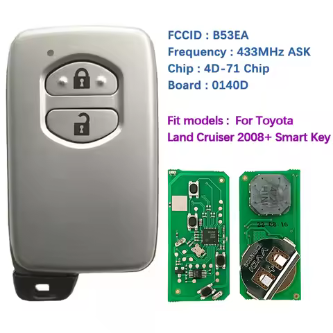 CN007285 Aftermarket Smart Key B53EA Remotes P1 94 4D-71 Chip 433MHz ASK 0140D Board 2 Button For To