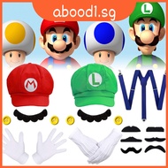 Baseball Super Mario Cap Cosplay Accessory Set Party Luigi Adult Octagon Sunhat