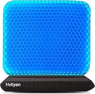 Hvllyan Gel Seat Cushion for Long Sitting (Thick &amp; Extra Large), Gel Cushion for Wheelchair Soft, Gel Chair Cushion, Gel Car Seat Cushion Breathable, Gel Seat Cushion for Office Chair for Hip Pain
