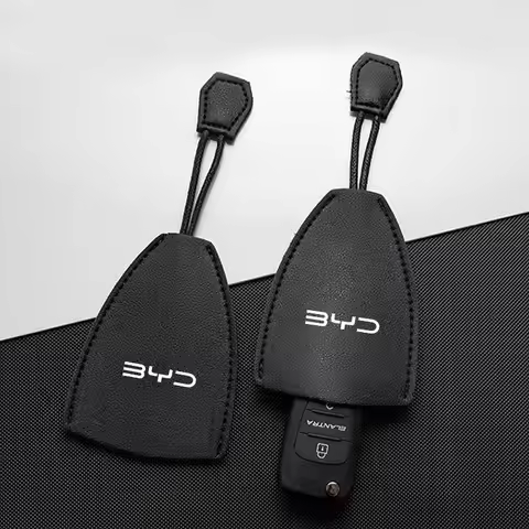 1Pcs Car Key Protection Shell Bag Car Key Case Cover Car Emblem For BYD Qing Song Tang Yuan E1 E5 E6