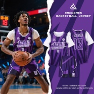 Short Sleeve Basketball Uniform Printed Competition Uniform American Fake Two-Piece Jersey Training 