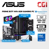 PRIME Bi7F 14th Gen Gaming PC Set ( Intel Core i7 | Nvidia RTX5060Ti O16G | 16GB RAM | 512GB SSD | W