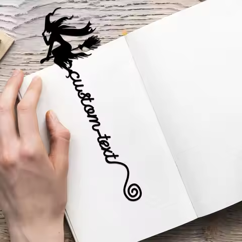 Custom Witch Bookmark, Book Lover Gift, Halloween Bookmark, Halloween Gift, Unique Bookmark, Custom 