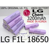 LG F1L 18650 F1L 3.7V 4.2V 3200mAh lithium ion Li-Ion Rechargeable Battery flash troch light power b