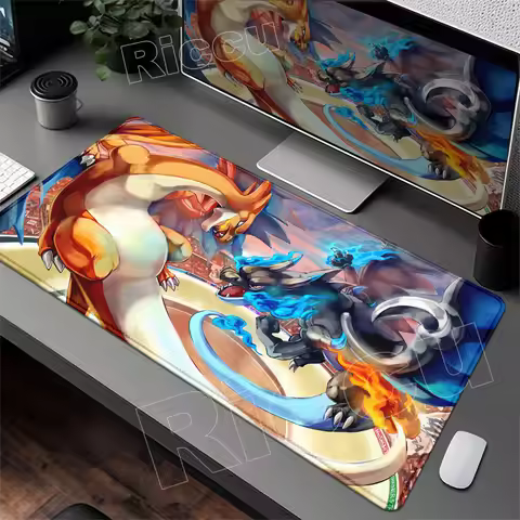 New HD Printing Gaming Mouse Pad P-Pokemon Charizard Home Pc Mousepad 1200x600 Keyboard Pad Non-Slip