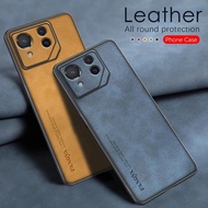 Matte Lambskin Leather Case For Asus ROG Phone 8 Pro 5G Camera Protect Shockproof Coque On ROG Phone8 ROGPhone 8Pro AI2401 6.78"