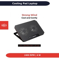 Laptop Cooling Pad 2 Fan without Knob Speed Q100 Black