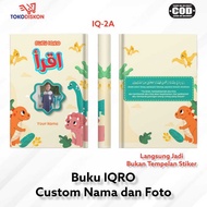 IQ 02A Children's Iqro Book Custom Write Name and Photo Color Contents Black and White/ - Iqra Volum