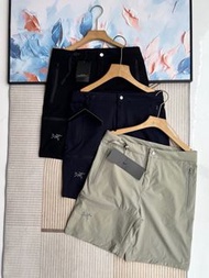 外國預訂 3色選 Arcteryx 始祖鳥 刺繡logo 拉鍊口袋  機能短褲 配腰帶