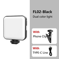 Seanuo-Mini Light LED Video Beauty Portable Dual Color Professional Lights wiht Clip for phone for C