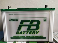 แบตเตอรี่ FB  BATTERY รุ่นNS110R 12โวลล์80แอมป์ ขั้วลบอยู่ฝั่งขวา ชนิดเติมน้ำกรด