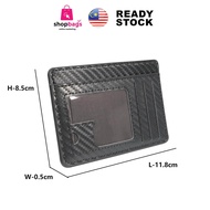 Slim Carbon Fiber Card Holder With Display Pocket And 7 Card Slots For Men Card 7-9