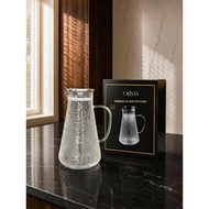 CRISTA HOME 2L HORIZONTAL TEXTURED GLASS WATER BOTTLE 60279 | Make Tea – Luxurious Detox