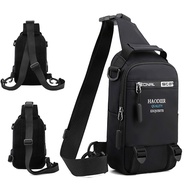 CONRET Outdoor Anti-theft Sport Belt Packs Messenger Backpack Crossbody Bags USB Port Shoulder Bag