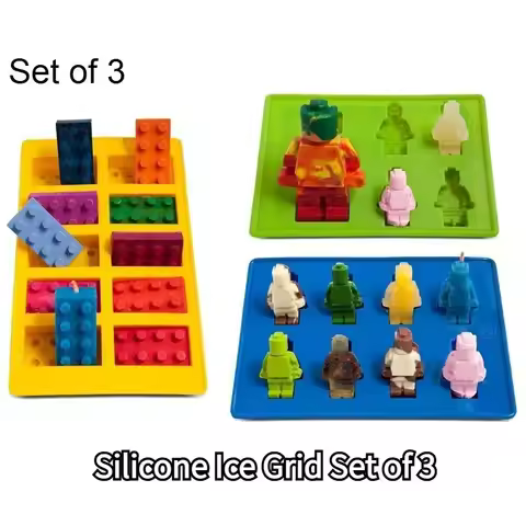 Lego Silicone Ice Cube 3 Piece Set Chocolate Jelly Villain Cake Mould Safe And Harmless Lego Creativ