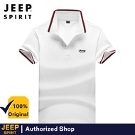 JEEP SPIRIT Summer new polo T shirt, solid color, large casual men's short sleeved T-shirt, men's lapel, men's polo shirt, men's