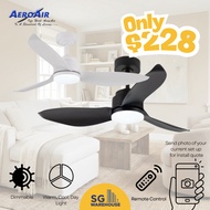 Breezy Strong Wind Ceiling Fan RGB Dimmable Light AA-320 AA320 AEROAIR