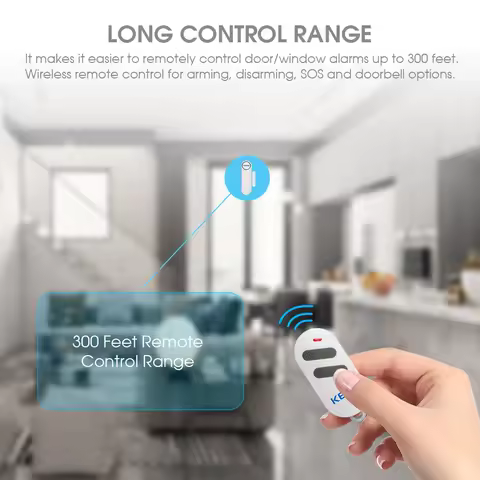 Wireless Door Window Alarm Sensor Security With Remote Control Burglar Anti-Theft Alarm Magnetic Sen