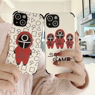 Korean Squid Game Painting Phone Case for Xiaomi Mi 11 Lite 5G NE 11T 10T 9T Pro Redmi Note 11 Pro Plus 11S 10 10s 9 9s 8 7 Pro 9A 9C 8A 7A Poco X3 GT F2 F3 M3 Pro Camera Protection Soft Case Cover