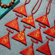 Seam-Free Embroidered Triangle Lucky Bag Portable Safe Lucky Bag Baby Lucky Bag Waterproof Empty Bag