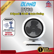 【ALPHA Motto DT60/DT360】Desk Fan with 3 Blades 3 Speed Setting (7")