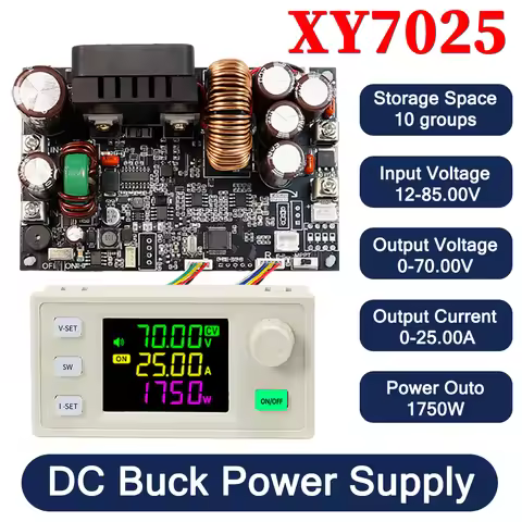 XY7025 25A/1750W CNC Stabilized Voltage Power Supply Buck Converter CC CV Constant Voltage Constant 