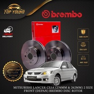 BREMBO MITSUBISHI LANCER CS3A (276MM & 262MM) 2004-2007 FRONT ( DEPAN ) BREMBO DISC BRAKE ROTOR PLAT