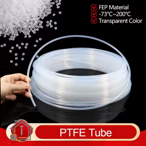 1~10m PTFE Tube FEP Insulated Hose Transparent ID 0.8 1 2 2.5 3 4 5 6 7 8 9 10mm Extruder J-head Rig