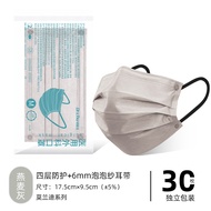 Dr.CHU 50pcs Face Mask for Adult 4ply Summer Thin Morandi Color Mask Disposable 3ply Seersucker Indi