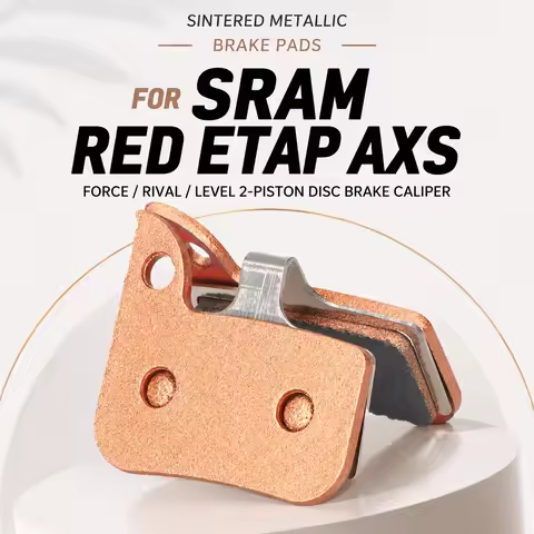 For SRAM RED ETap AXS Force Rival Level 2-Piston Disc Brake Caliper Set Sintered Metallic Brake Pads