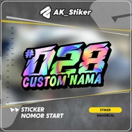 CUSTOM CUTTING NUMBER STICKERS - RACING NUMBER NAME STICKERS