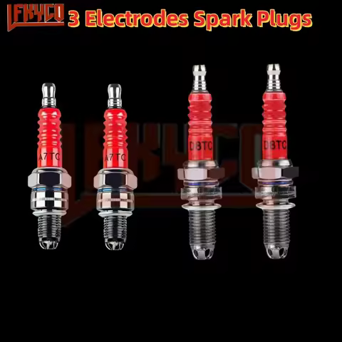 1/2/3/4/5PCS Racing Spark Plug 3 Triple Electrode A7TC D8TC For GY6 CG 50 70 110 125 150CC Motorcycl