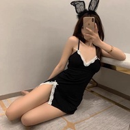 Seksi Peribadi, Suspender, Skirt Tidur, Wanita Musim Panas Yang Melampau, Godaan dengan Bantal Dada,