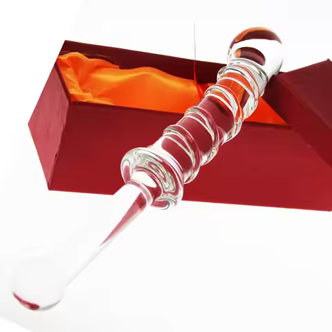 Double Glass Dildo Crystal 22cm Anal Penile Stimulator for Men Women CRYSTAL Adults Only masturbatio