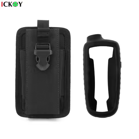 Silicone Case + Military Tactical Pouch Portable Case Bag for Handheld GPS Garmin GPSMAP 62 64 65 64