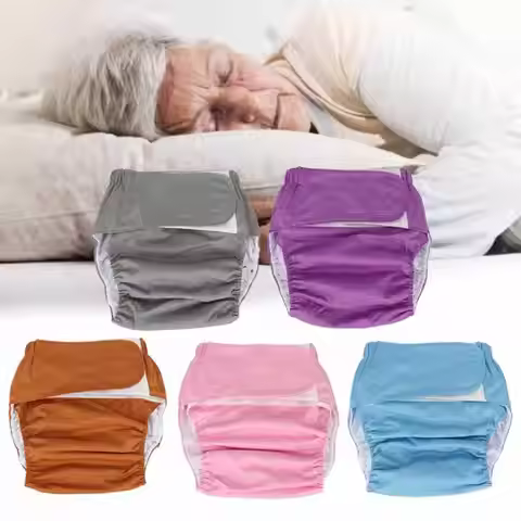 Waterproof Diapers Washable Reusable Adult Elderly Cloth Diapers Panties Pocket Nappies for Elderly 
