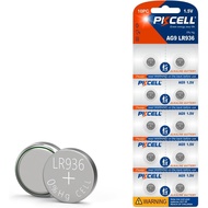 PKCELL 10 Yuan 394 Watch LR936 Battery AG9 LR45 SR936sw 1.5V Button (10 (