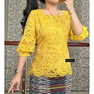 PIPO Atasan Blouse Brokat kebaya BLUS SEMI RENDA KEKINIAN