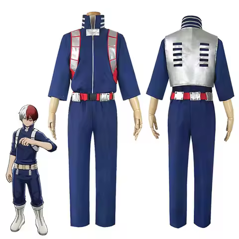 Hot Superhero Academy Inspired Cosplay Costume Set, Shoto Todoroki Hero Costume for Anime Convention