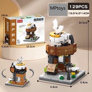 mainan balok susun pertokoan terbaru cre street view city block brick toko puzzle 3d pertokoan diora