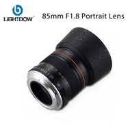 Lightdow Full Frame 85mm F1.8 Manual Focus Portrait Lens for Canon EOS 600D 550D 700D 1300D 6D 7D So