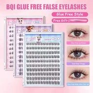 BQI 100-120 Cluster Self-Adhesive False Eyelashes with Tweezer Reusable Softer Lashes
