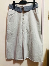 MOCI Light Blue Daily Denim Skirt 牛仔中長裙