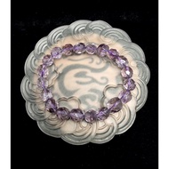 Brazilian Amethyst Quartz Cutting Crystal Bracelet 9x8mm4A F783