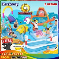 BESTWAY 5 DESIGN Play Center Children Toy Playground Inflatable Kids Swimming Pool Water Slide Kolam