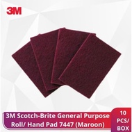 3M Scotch-Brite General Purpose Roll/Hand Pad 7447 (Maroon) (10 PIECES)