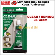 Lem Silicone Sealant Tube Kaca [ 35 Gram ] Clear Bening Auto Sealer Handsome