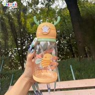 FR-C406 Botol Air Minum Anak Sedotan 610ml Model Tanduk Rusa Lucu / Botol Minum Anak BPA FREE Food