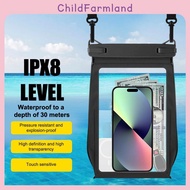 [ChildFarmland] Waterproof Phone Case for 8.2'' Phone, Headset, Car Keys IPX8 [MY]